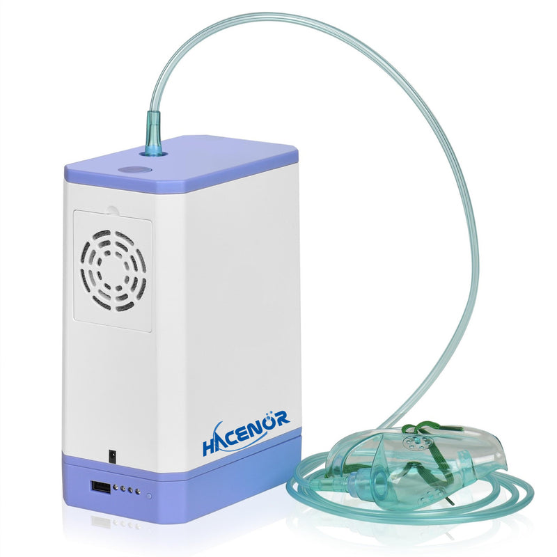 HACENOR Newest Portable 3L Continuous Flow Oxygen Concentrator With 4 Hours Battery JQ-MINI-01