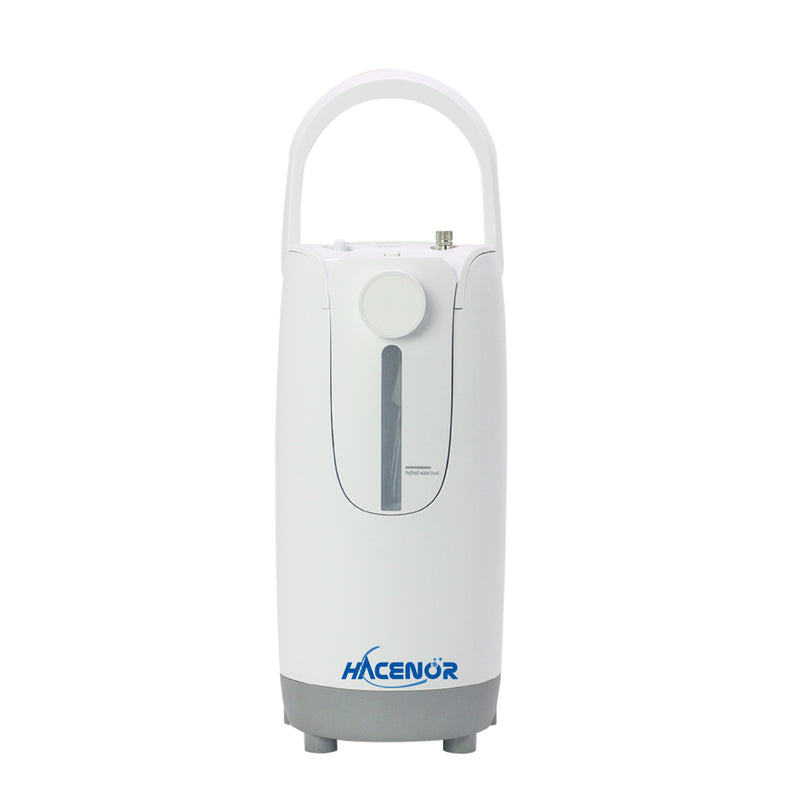 HACENOR 1-7L Adjustble Continuous Flow Portable Oxygen Concentrator With 2 Hours Battery For Travel Use DZ-1BCW