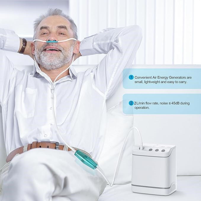 Small Portable 2 Hours Battery 1-2L Oxygen Concentrator | Two Flow ...
