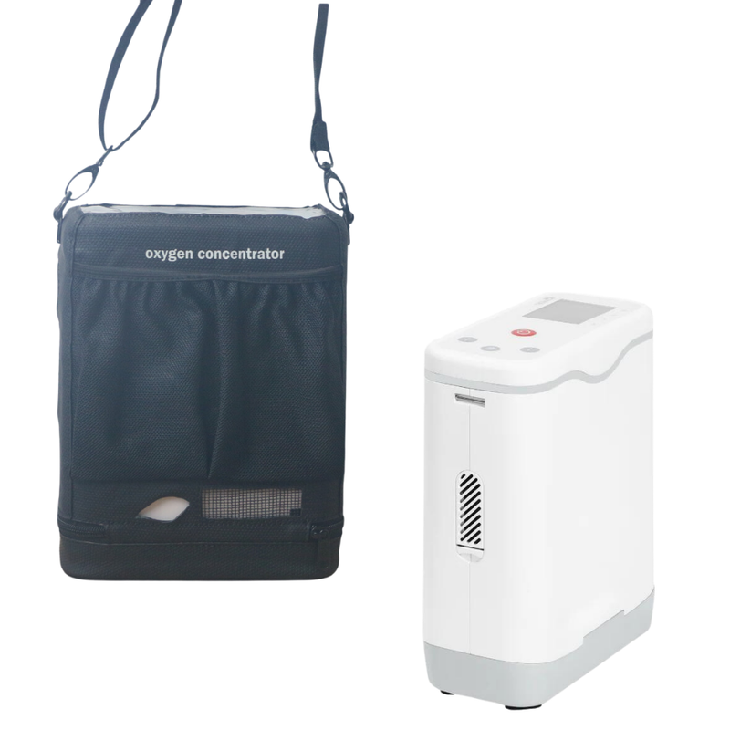 HACENOR 1-5L Adjustable Continuous Flow Portable Oxygen Concentrator With Bag For Travel Use HCN-5B