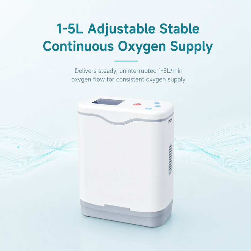 5 Liters Long-time Battery Portable Oxygen Concentrator | 24*7