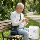 HACENOR 1-8L Continuous Flow&Pulse Dose Lightweight Portable Oxygen Concentrator For Travel Use-CHO-08