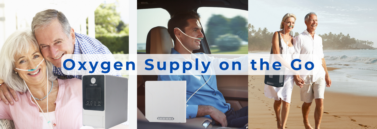 O2 Car Rental 1-7L Adjustable Continuous Flow Portable Battery Oxygen Concentrator ...