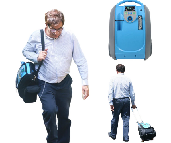 HACENOR Used Portable 2 Hours Battery 5L Continuous Flow Oxygen Concentrator For Travel Use - POC-05