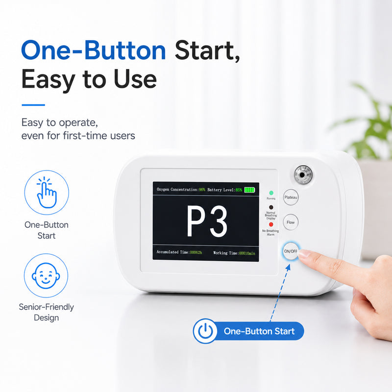 Mini 7L&96% Portable Oxygen Concentrator | 5.5 Hours Battery Work