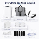 HACENOR Small 7L Portable Battery Oxygen Concentrator Two Flow Modes Low Noise Work All Night Continuously POC-07