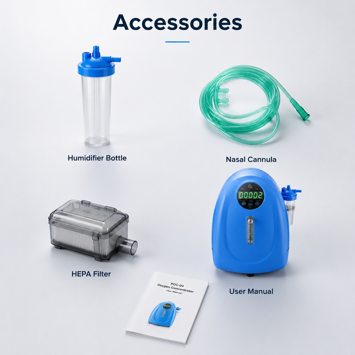 Home Use 1-5L Adjustable Oxygen Concentrator | 24/7 Continuously