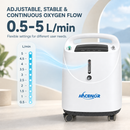 HACENOR Home Use Medical Grade 5L Continuous Flow 93% High Purity Oxygen Concentrator - Aeroxi5