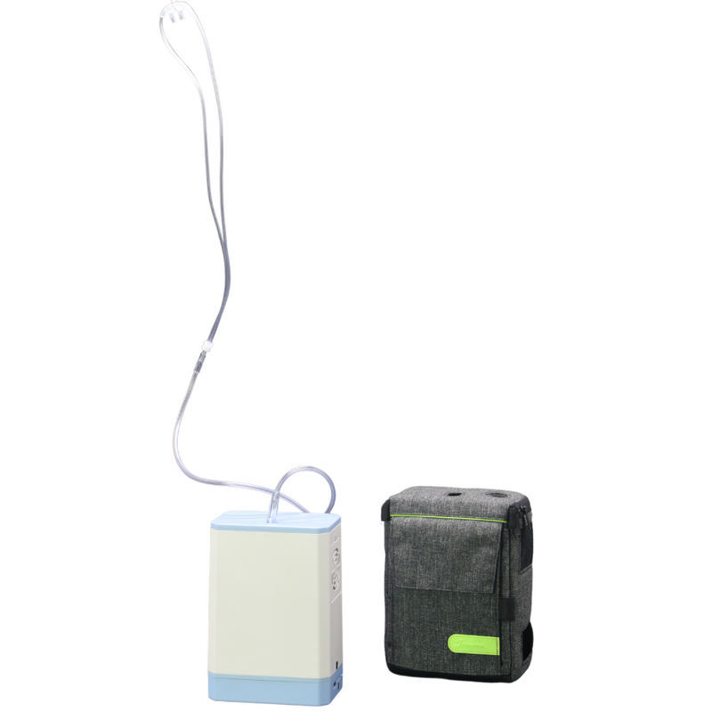 HACENOR Portable 3L Continuous Flow Oxygen Concentrator With 2 Hours Battery JQ-MINI-01