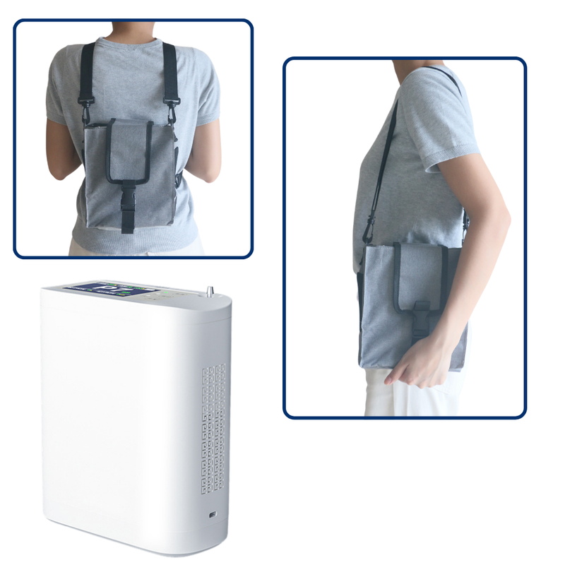 HACENOR Mini Quiet 1-7L Adjustable Continuous&Pulse Flow Portable Oxygen Concentrator with Long-life Battery for Outdoor Use POC-07