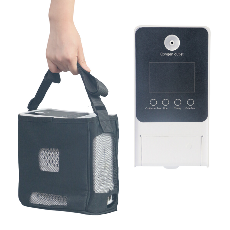 HACENOR Used 7LPM Adjustable Continuous Flow Oxygen Concentrator Portable Oxygen Machine - HCN-7B