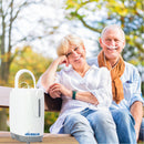 HACENOR Small Portable 2 Hours Battery Continuous Flow 1-7L Oxygen Concentrator For Travel Use DZ-1BCW