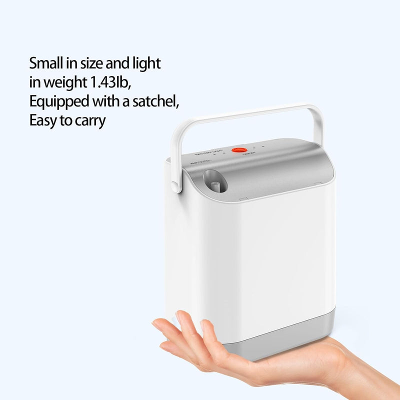 HACENOR Mini Portable 1.5L Fixed Continuous Flow 4 Hours Internal Battery Oxygen Concentrator For Travel Use FYY-01