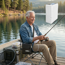 HACENOR Continuous and Pulse Flow Small 1-8L Portable Oxygen Concentrator with 4 Hours Battery Low Noise Work All Night CHO-06