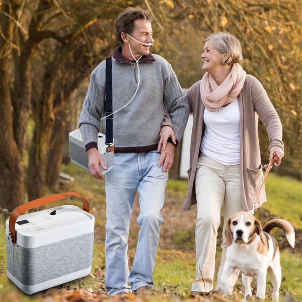 HACENOR Small 1-3L Portable Oxygen Concentrator 90% High Purity Continuously Work Low Noise With Long Life Battery 1001BX