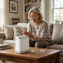 HACENOR 1.5 Liters Continuous Flow Oxygen Concentrator With Long-life Battery Only 1.43lbs Low Noise For Air Travel Friendly FYY-01