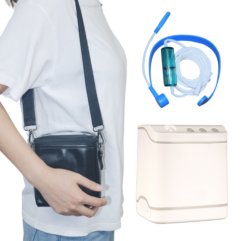 HACENOR Energy-efficient Small Portable 1-2L/Min Pulse&Continuous Flow Oxygen Concentrator With 3 Hours Internal Battery FYY-03
