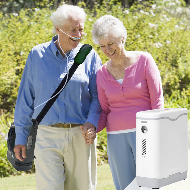 Flex O2 Adjustable 1-5L Adjustable Oxygen Concentrator with 2 Hours Battery | Low Noise ...