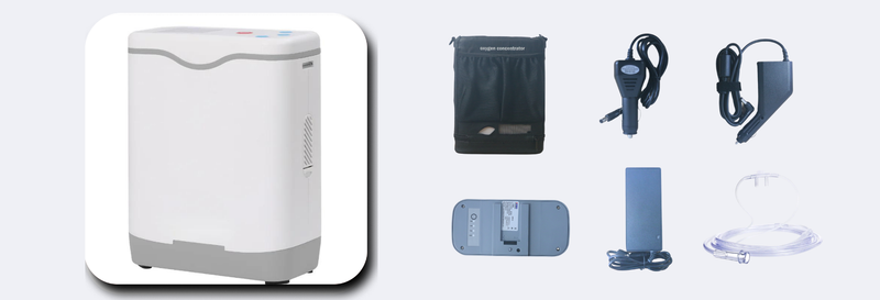 HACENOR 1-5L Continuous Flow Battery Oxygen Concentrator for 24*7 Use - HCN-5B